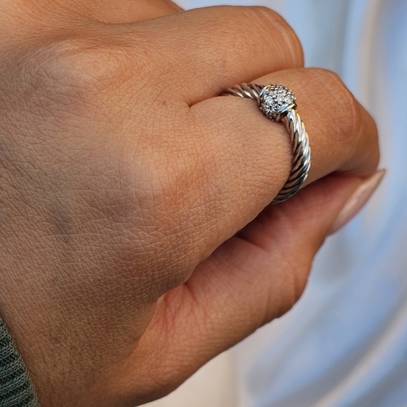 David Yurman Diamond Cable Ring - Picture 1 of 6
